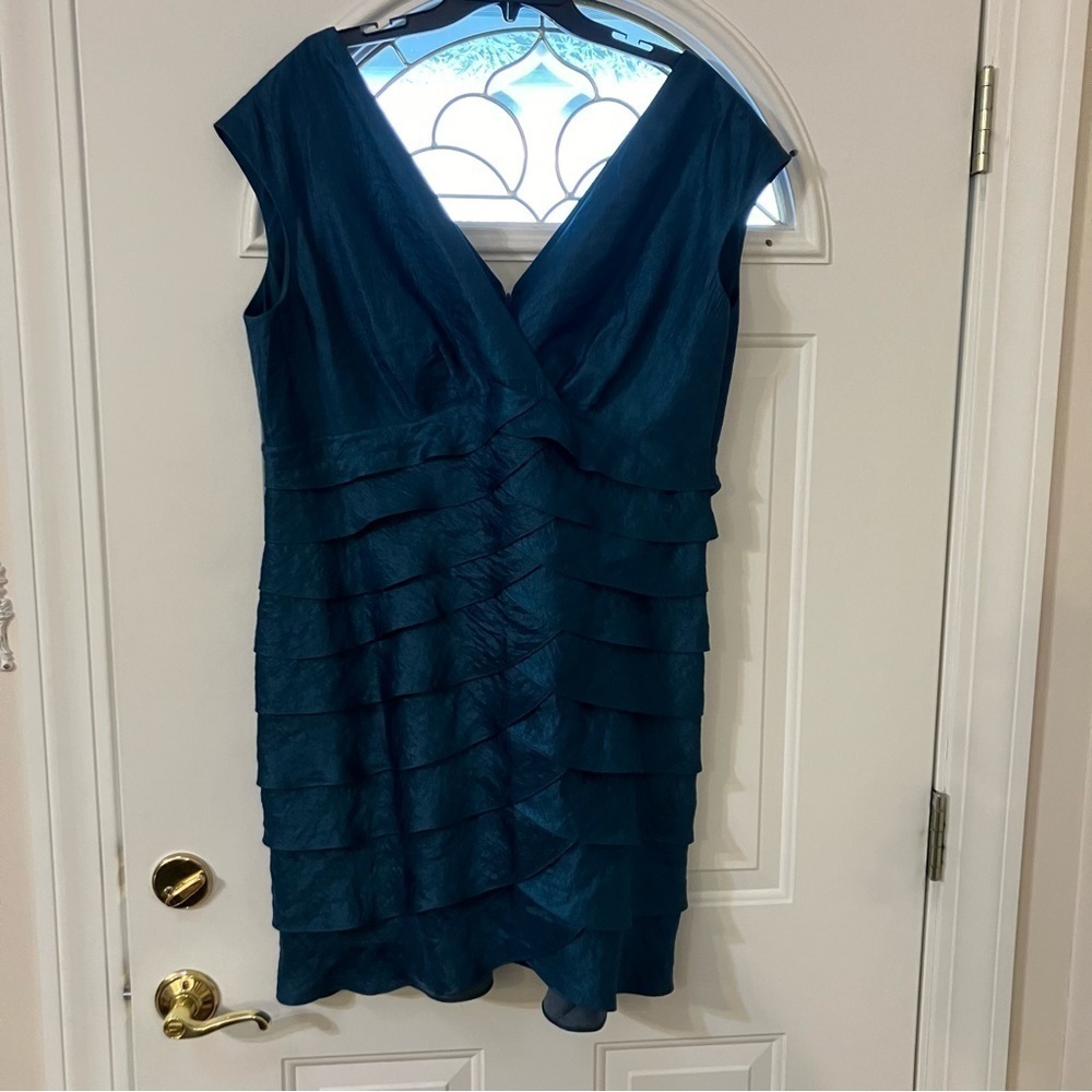Dress barn Blue green dress size 18 W - Picture 6 of 7